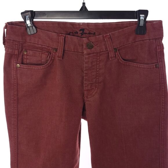 7 For All Mankind x Emilio Pucci Carol Jeans Rust Sz 27 Straight Leg Womens - Picture 3 of 10